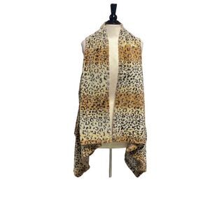Ruggine Cheetah Print Faux Fur Vest One Size NWOT